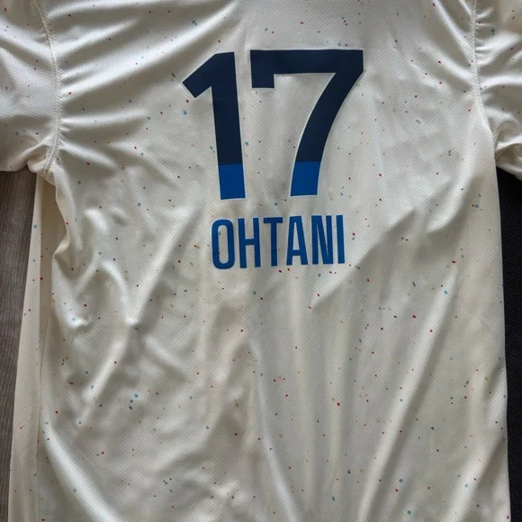 Nike Cream Dodgers Jersey with Multicolor Speckles - Picture 4 of 4